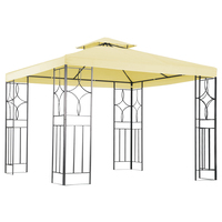 Garden 3m x 3m Steel Art Luxury Outdoor Gazebo – Cream