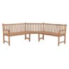 Aarna Wooden Corner Garden Seating Bench In Natural