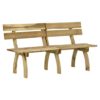 Aria 160cm Wooden Garden Seating Bench In Green Impregnated