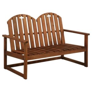 Hazel Wooden Garden Seating Bench In Brown