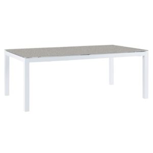 Pengta Outdoor 225cm Ceramic Top Dining Table In Stone