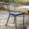 Penrath Metal Outdoor Dining Chair In Charcoal