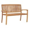 Perkha Wooden 2 Seater Garden Seating Bench In Oak