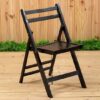 Baxter Outdoor Solid Wood Folding Chair In Black