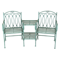 Wrought Iron Companion Seat – Sage Green