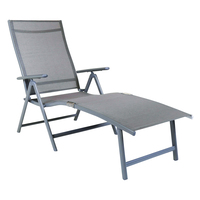 Adjustable Sun Lounger Grey