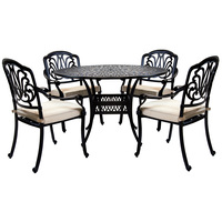 Garden Cast Aluminium 4 Seater Outdoor Dining Set