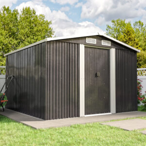 Waterproof 6×8/8×8/10x8ft Metal Shed With Gable Roof