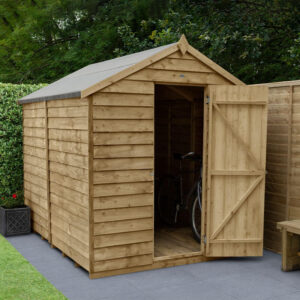 8′ x 6′ Forest 4Life 25yr Guarantee Overlap Pressure Treated Windowless Apex Wooden Shed (2.43m x 1.99m)