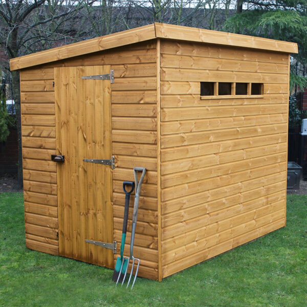 12' x 6' Traditional Shiplap Pent Wooden Security Garden Shed (3.66m x 1.83m)