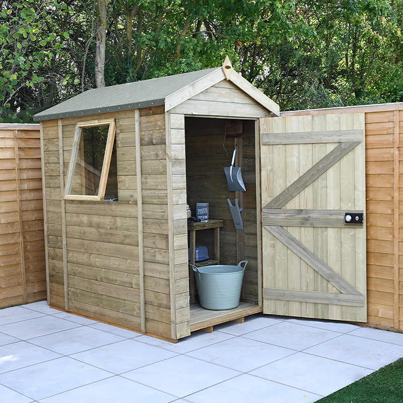 6' x 4' Forest Timberdale 25yr Guarantee Tongue & Groove Pressure Treated Apex Shed (1.93m x 1.33m)