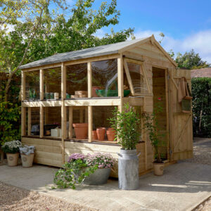 8′ x 6′ Forest 25yr Guarantee Shiplap Pressure Treated Potting Shed (2.42m x 1.99m)