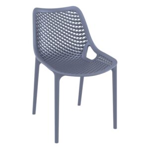 Aultas Outdoor Stacking Dining Chair In Dark Grey