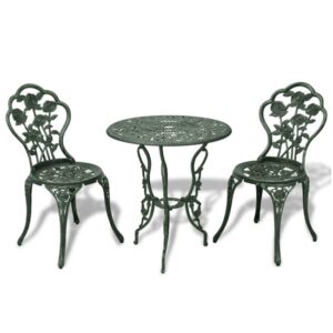 Brandi Cast Aluminium 3 Piece Bistro Set In Bronze