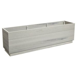 Etax Rectangular Wooden 150cm Planter In Whitewash