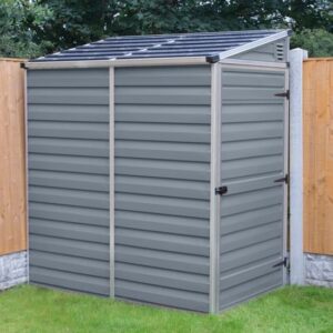 Peaslake Skylight Plastic 4×6 Pent Shed In Grey