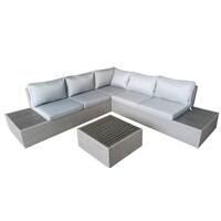 Rattan & Polywood Corner Lounge Set