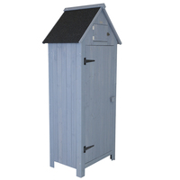 FSC® Certified Slim Tall Garden Storage Shed Grey